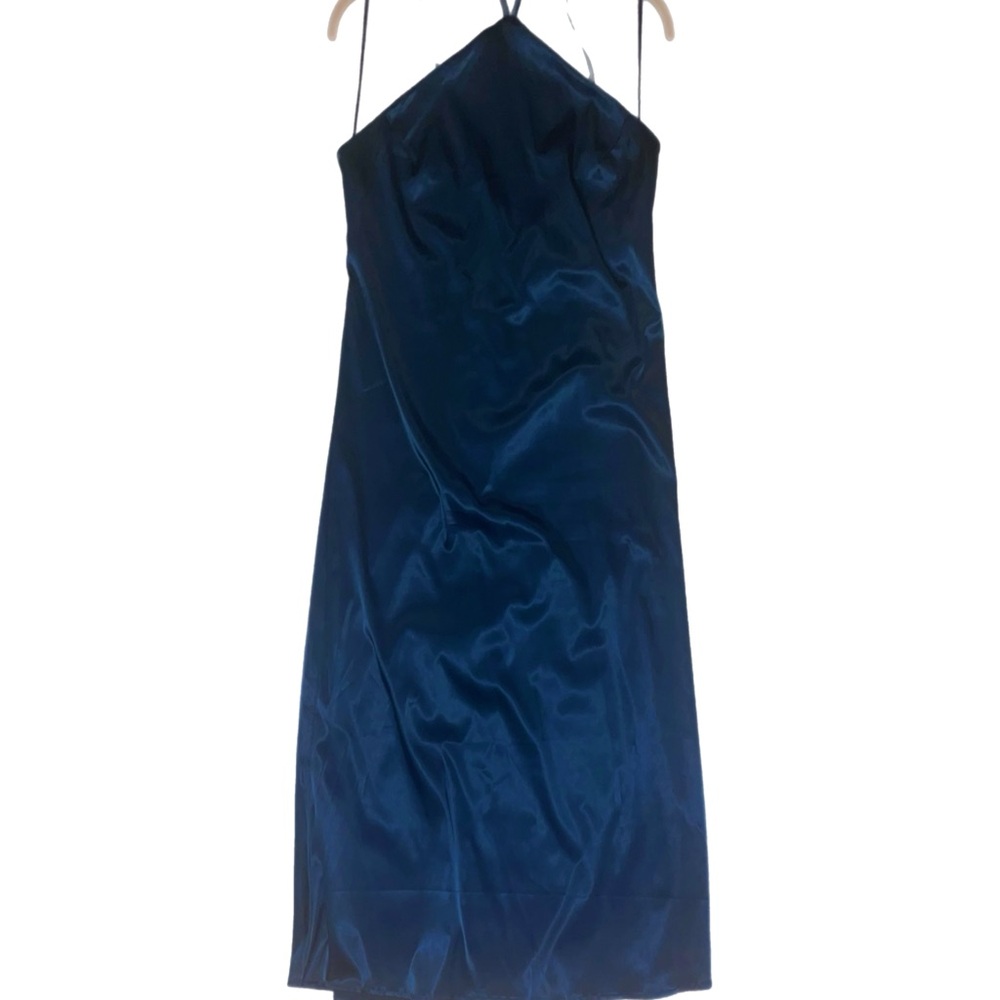 Altar’d State Dark Teal Formal Satin Dress